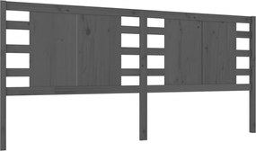 vidaXL Tăblie de pat, gri, 126x4x100 cm, lemn masiv de pin