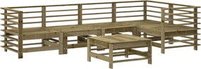 vidaXL Set mobilier relaxare de grădină, 6 piese, lemn de pin tratat