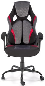 Scaun de birou Jensen negru/gri/rosu H125 cm JENSEN office chair, black / grey / red