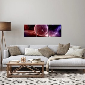 Tablou - Planetă (cu ceas) (90x30 cm)