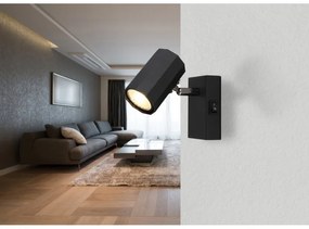 Aplica cu Spot directionabil metal negru JAMES
