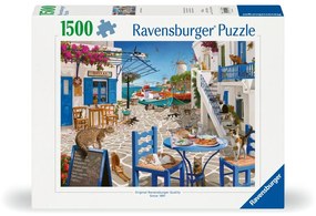 PUZZLE PISICI IN MYKONOS GRECIA 1500 PIESE - RAVENSBURGER (RVSPA01450)