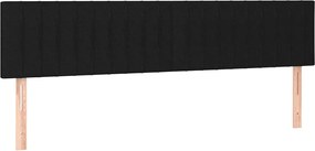 vidaXL Tăblii de pat, negru, 180x5x78/88 cm, textil