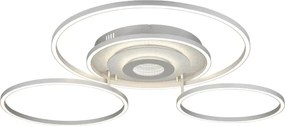 Globo 67824-60 -LED plafonieră reglabilă MILES 60W/230V 80,8x99,2 cm argintie+telecomandă