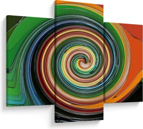 Tablou abstract - spirala colorata (90x60 cm)