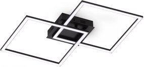 EGLO LED Plafoniera PALMAVES neagra cu telecomanda 66,5/41,5/5,5 cm