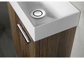 Sapho - Lavoar suspendat PICCOLINO 31x17 cm stânga/marmură turnată/alb