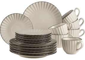 Serviciu de masă Mäser OSITA WHITE, 18 piese