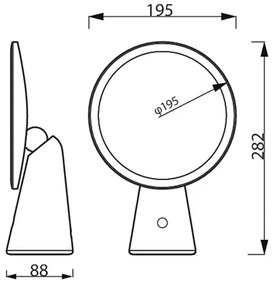 Philips Oglindă cosmetică reglabilă cu LED, 4,5W, 5V, seria MIRROR LED