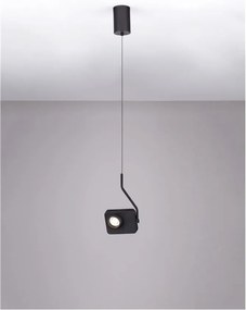 Pendul LED cu spot directionabil stil minimalist KEDROS negru