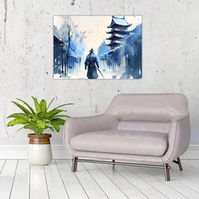 Tablou - Samurai, aquarel (70x50 cm)