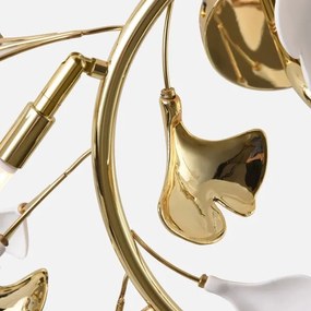 Zuma Line MX2858-6-EGN - Lustră aplicată LEAF 6xG9/42W/230V, aurie