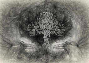 Tablou pe sticlă - Copacul vieții (70x50 cm)