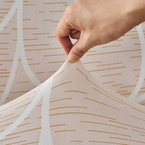 Husă pentru fotoliu dublu 4Home Abstract bej ,145-185 cm + husă de pernă gratuit, 145-185 cm
