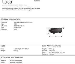 Comoda design LUX cu 4 usi Luca