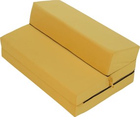 Saltea pliabilă/fotoliu extensibil, 2 in 1, galben, VEDIS