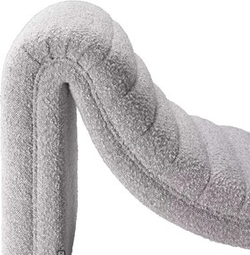 Pat de zi tip sezlong design LUX Pioneer boucle grey