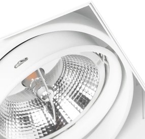 Spot integrat alb GU10 AR111 fără cadru reglabil - Oneon