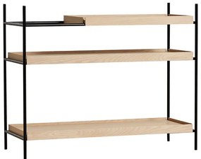 Raft regal "Tray", mărime joasă, 4 variante - Woud Variantă: rafturi din stejar deschis la culoare - 1 scurt, 2 lungi