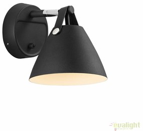 Aplica de perete design nordic STRAP 15 neagra 84291003 DFTP