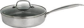 Tigaie inalta Zilan ZLN9679 cu capac tri-ply, inox, antiaderent, protectie la zgarieturi, usor de spalat, 26 cm ,3.2L