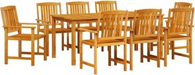 vidaXL Set de masă pentru grădină 7 pcs Maro Lemn Solid de Acacia