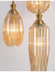 Lustra cu 3 pendule design modern ZARLEY champagne NVL-9066032