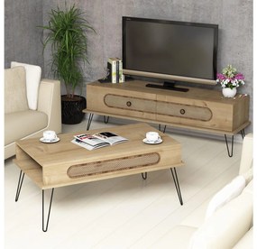 Set mobilier pentru living Biladi 2 (stejar) . 1094088