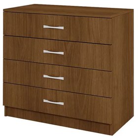 Comoda Boris, 80x43.5x76 cm, 4 sertare, culoare nuc, pal