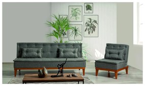 Set canapea fotoliu Fiorucci (gri închis). 1101635