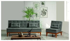 Set canapea fotoliu Fiorucci (gri închis). 1101635