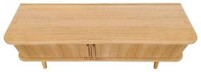 Masă TV în culoare naturală cu aspect de lemn de stejar 138x50 cm Rove – Woodman