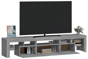 Comoda TV cu lumini LED, gri sonoma, 200x36,5x40cm 1, sonoma gri, 200 x 36.5 x 40 cm