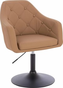 HR831N Scaun Caramel Piele Ecologica Premium Soft cu Bază Neagră