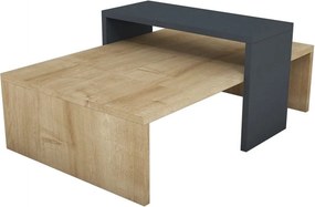 Masuta cafea GLOW, stejar/gri antracit, PAL, 80x50x31.8 cm