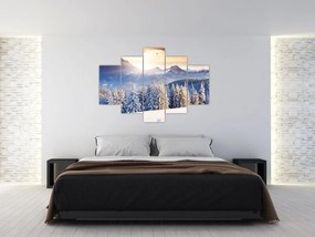 Tablou - Peisaj montan în timpul iernii (150x105 cm)