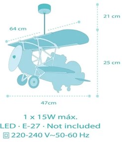 Dalber 54542 - Lustr copii LITTLE CROCODILE 1xE27/15W/230V