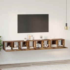 vidaXL Set comodă TV 4 pcs Lemn vechi Mediu 30 x 60 x 30.5 cm