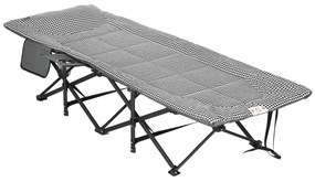 Outsunny Şezlong pliant de plajă cu buzunar lateral, suport pentru pahar și sac de transport, 68 x 190 x 48 cm, negru | Aosom Romania