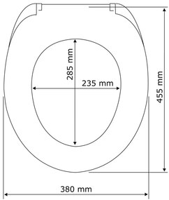 Capac WC cu închidere lentă Wenko Pop Art, 45 x 37,5 cm