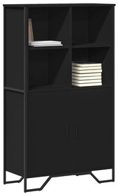 vidaXL Dulap înalt, negru, 79,5x35,5x137,5 cm, lemn prelucrat
