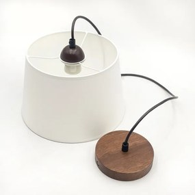 Pendul pe cablu AIDA, 1xE27/60W/230V, Ø 25 cm, stejar/nuc/alb