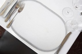 Set de masă decorativ 30 x 45 cm Alb