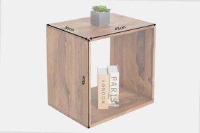 Set de 2 masute/ rafturi din lemn de trandafir Makassar II 45cm A-35862 VC