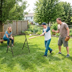 SPORTNOW Plasă de respingere pliabilă rebounder pentru fotbal cu unghi reglabil în 5 niveluri cu tub din oțel 120x73x112 cm Negru | Aosom Romania