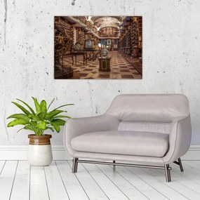 Tablou pe sticlă -Clementinum de Praga (70x50 cm)