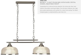 Lustra suspendata design clasic Bistro II 2L argintiu satin 3592-2SS SRT