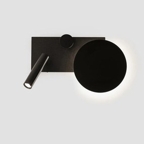 Aplica perete ambientala cu reader LED KLEE negru stanga