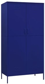 336244 vidaXL Șifonier, bleumarin, 90x50x180 cm, oțel