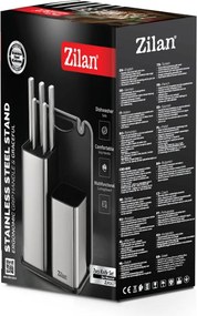 Set cutite 7 piese Zilan ZLN1627, Suport inclus, Otel inoxidabil 3CR13, Compatibil masina de spalat vase